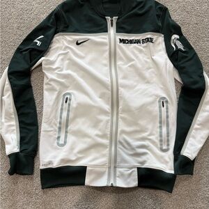 Nike Michigan State Jacket in Dark Green and White